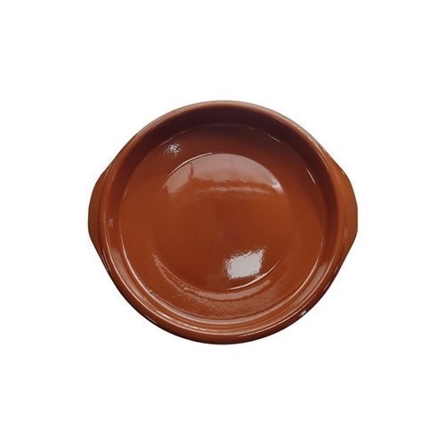 CAZUELA REDONDA BARRO ZENKER C/ASAS 16CMS